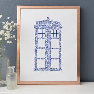 Dr. Who Tardis Word Art